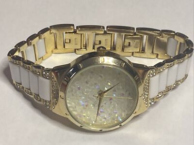 Victoria Wieck Pavé Dial Ceramic Link Bracelet Watch B9679 