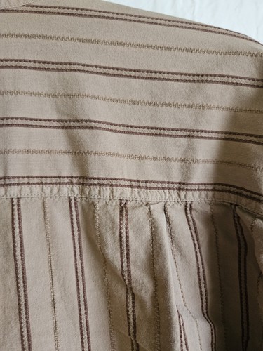 Horny Toad Button Up Snap Shirt Men’s Medium Brown Stripe Casual Western - Picture 7 of 7