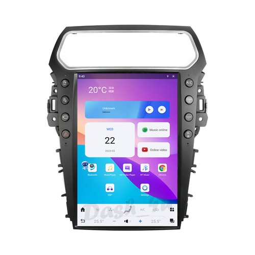 14.4" Tesla Style Vertical Screen Radio Car GPS for Ford Explorer 2013-2018 - Foto 4 di 22