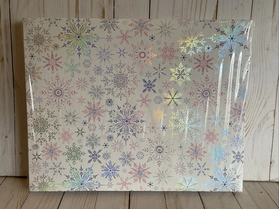 Juego de 5 cajas de cupcakes y cachemir de lámina de plata copos de nieve rosa azul blanco nuevo Foto 2 de 4