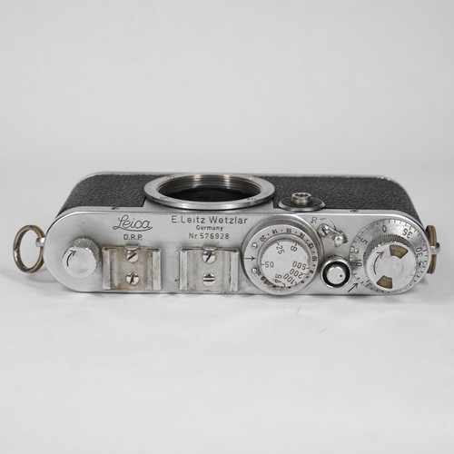 Leitz Wetzlar Leica iF fotocamera pellicola telemetro quadrante rosso solo corpo LTM M39 1953 - Foto 5 di 7
