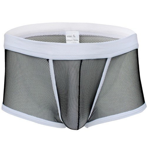Hombres Malla Transparente Openwork Boxers Calzoncillos Cordón Baúles de baño Ropa interior - Imagen 47 de 56