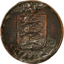 [#652294] Münze, Guernsey, Double, 1830, S, Kupfer, KM:1