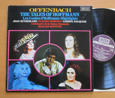 SET 569 Offenbach The Tales Of Hoffmann Sutherland Domingo NM Decca + insert