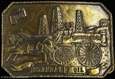 1975 Bergamot Brass Works 1874 Standard Oil Co Belt Buckle G-37