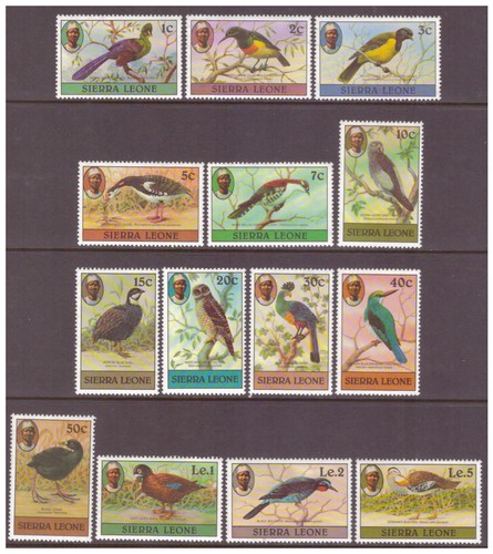 Sierra Leone 1980 Birds set UM/MNH SG622B-635B