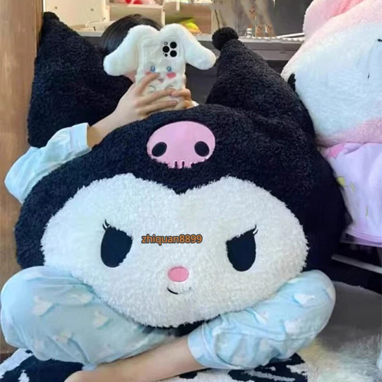 Almohada de felpa Kuromi muñeca de peluche juguete Kawaii dormitorio peluche cojín regalo regalo Foto 2 de 4