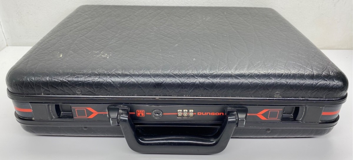 Vintage Dunson Hard Bodied Briefcase Laptop Case Black Combination