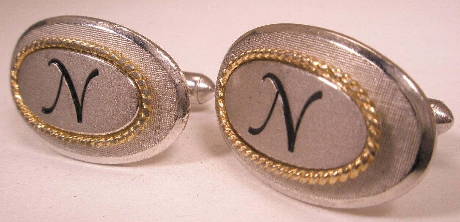 N Monogram Initial Initial Letter Vintage SWANK C… - image 6