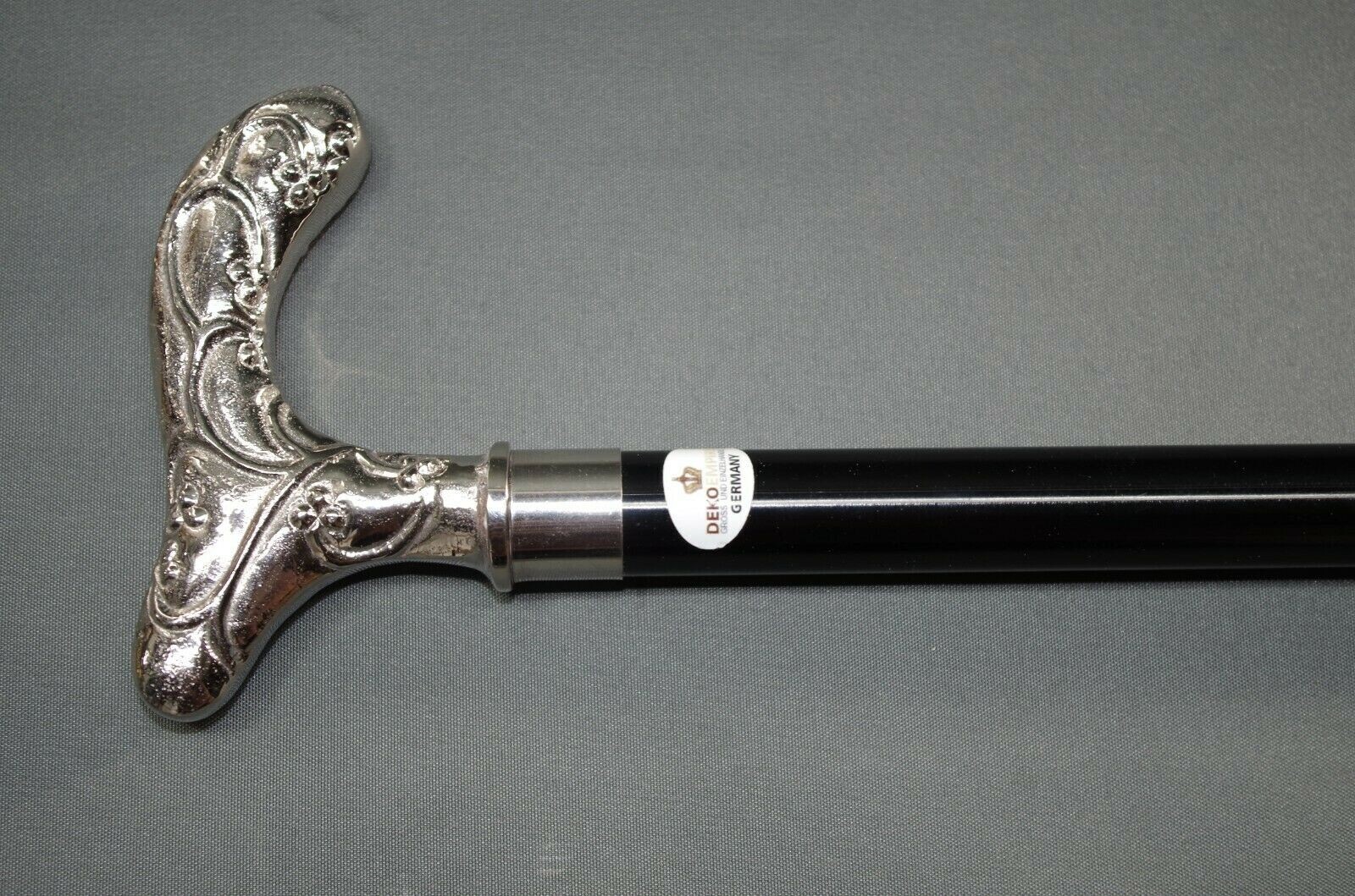 Antique Solid Brass chrome carved Handle Vintage … - image 8