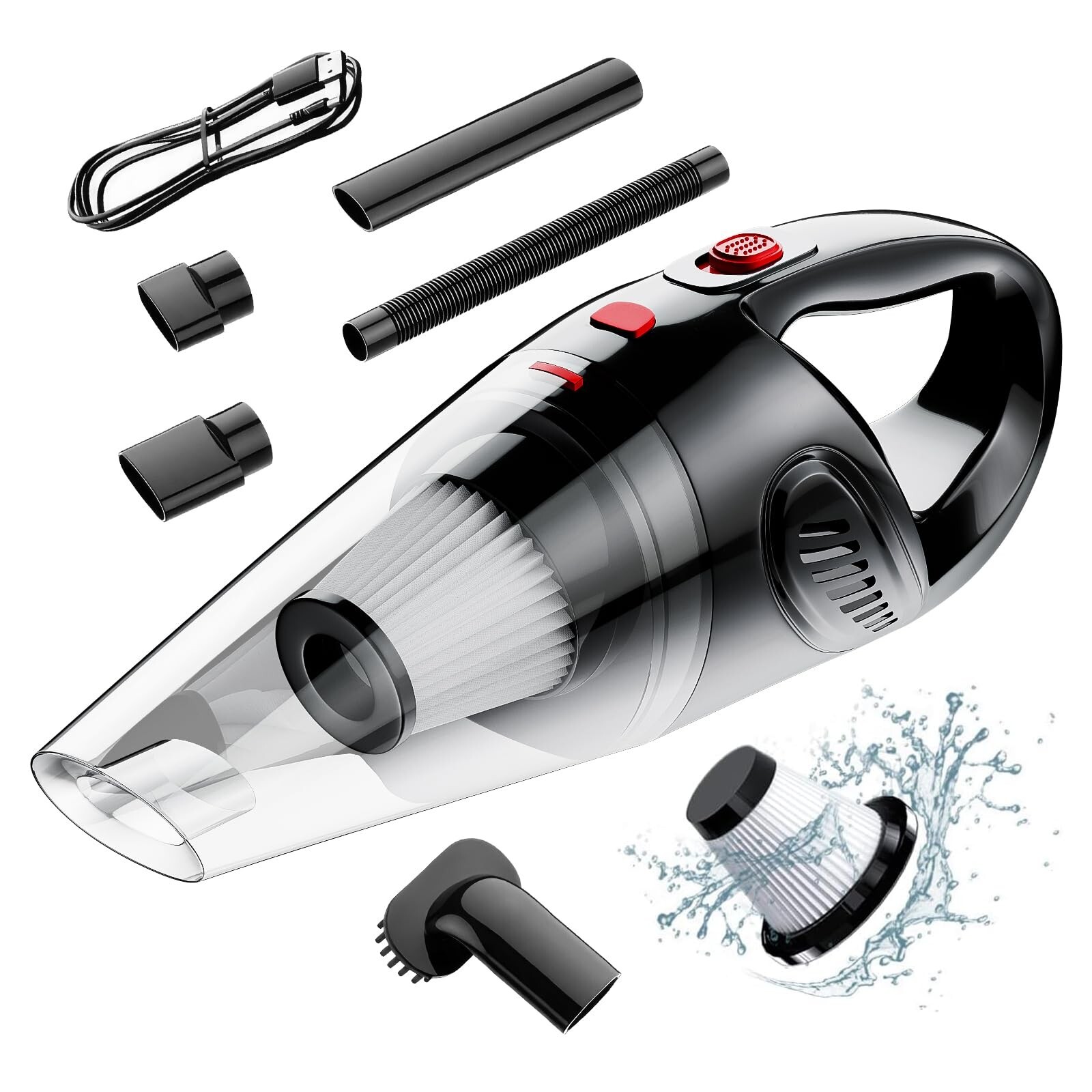 Hand Held Vacuum Cordless Rechargeable - Hand Vcauum Lightweight & Low Noise,...