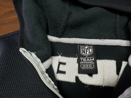 Oakland Raiders Ultra Game NFL Boys Extra Soft Fleece 1/4-Zip Pullover Hoodie - Picture 3 of 6