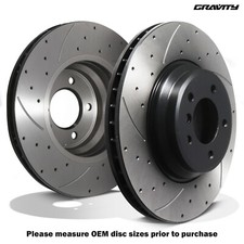 FRONT DRILLED GROOVED 348MM BRAKE DISCS FOR BMW 3 SERIES E92 E93 330 335 06+
