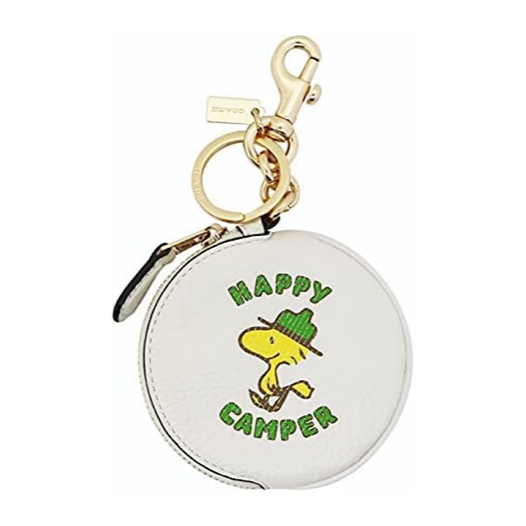 NWT NEW Coach X Peanuts Circular Pouch Bag Charm With Woodstock