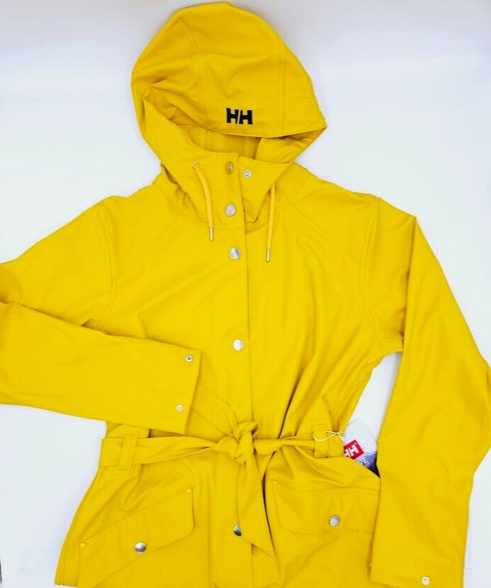 Helly Hansen Women's Yellow Kirkwall Ii Raincoat Waterproof Hooded (L) NWT
