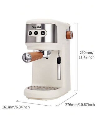 Gemilai Plug-in 15 Bar Semi-automatic Espresso Machine With Milk