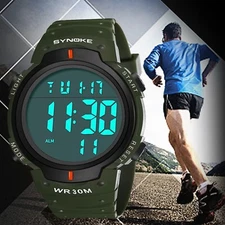 Men Military Digital Watch Backlight Sport Large Face Waterproof Wristwatch Gift