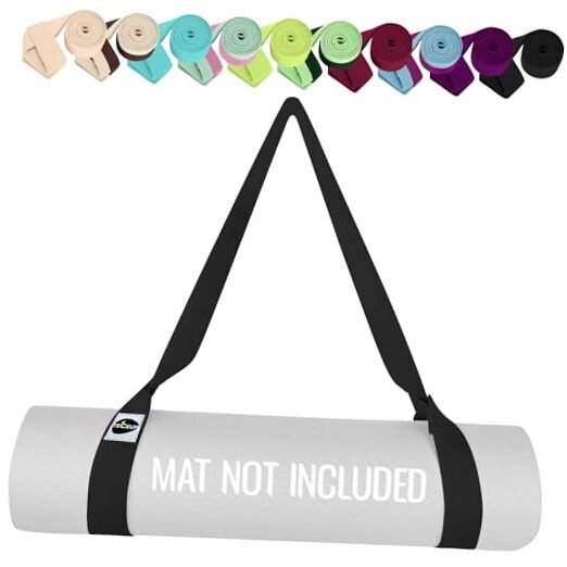 Adjustable 64-Inch Yoga Mat Strap in Blackberry & 30+ Colors – Durable Mat Holder