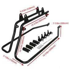 Amd Placa Base Soportes De Conversión Para Alforjas Rígidas En Harley Davidson Softail (1984-2017) - Metal Y Goma, Color Negro Hardware Alforjas Harley Softail Negro HL1015