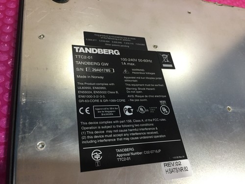 TANDBERG GW TTC2-01 VTC Gateway with 4MB - Picture 4 of 7