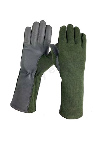 Nome Flyer's feuerfeste Flieger Flug Lammfell Lederhandschuhe - Bild 3 von 5