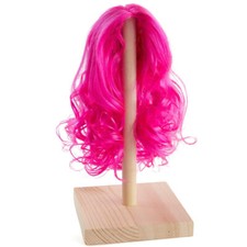 Dark Pink Monique Synthetic Mohair Ginger 6"-7" Curly Doll Wig