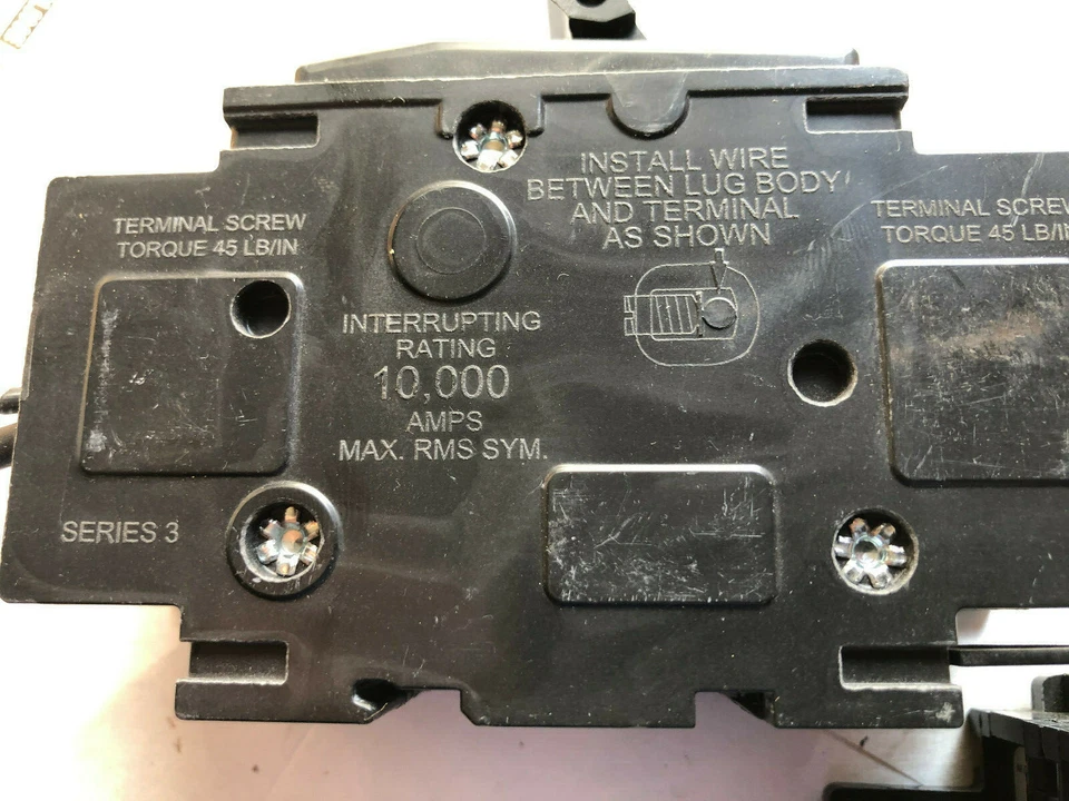 JUEGO DE 2 INTERRUPTORES DE 2 POLOS SQAURE D 10KA DP-4075 254 Foto 2 de 4