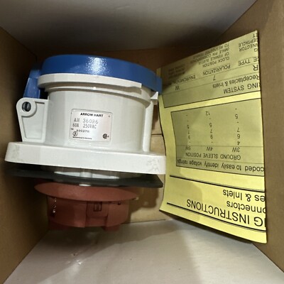  Arrow-Hart AH360R6 Pin & Sleeve Splashproof Receptacle Watertight 60A 3W 250V