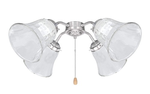 Aspen Creative 23041-4A Contemporary Clear & Hammered Ceiling Fan Glass Shade... - Picture 4 of 8