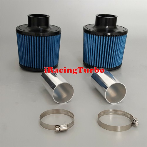 2.25" HighFLow Twin Cone Air Filter Intake For BMW 1M 135i 335i 335Xi 335is 535i - Picture 7 of 7