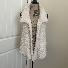 Mossimo Off White Cream Looped Yarn Sweater Vest - Sz S Fits M/L - EUC 