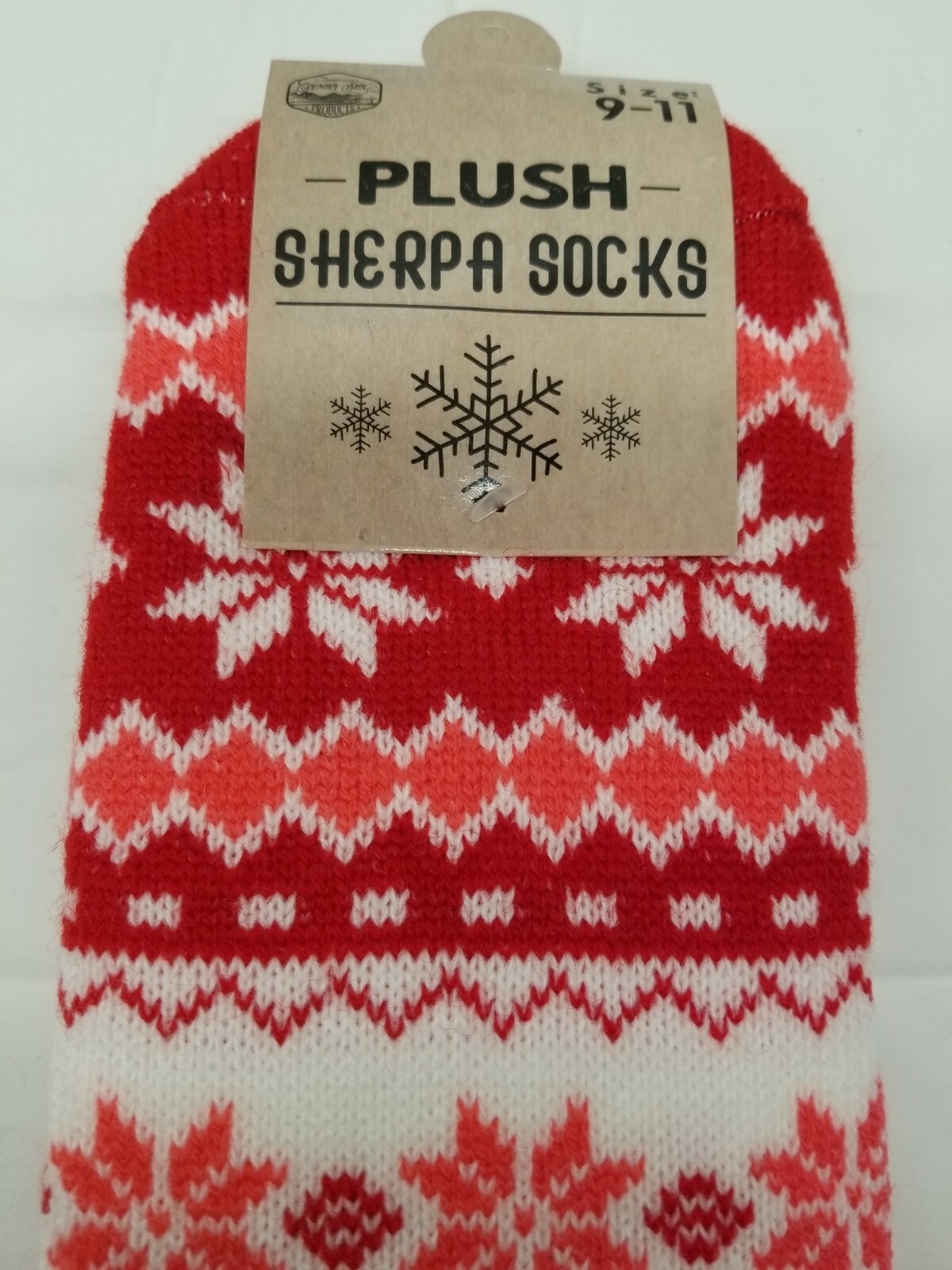Sherpa Plush Woman's Slippers/ Socks Size 911 With Grippers Thermal