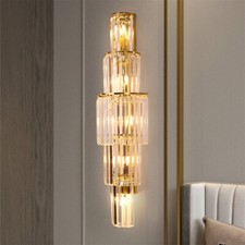 Modern Wall Sconce Contemporary Crystal Wall Sconce Gold Bathroom Light Fixtures
