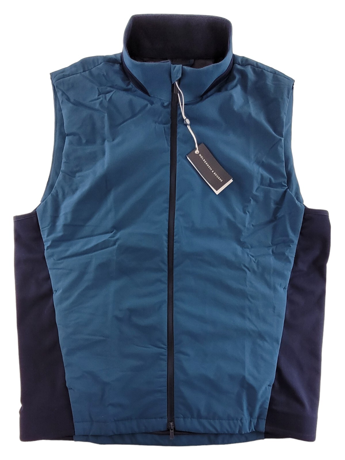 Holderness And Bourne “The King Vest” Heather Marine Stretch Golf M NWT