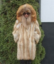 100 Ranch American Fox Fur Jacket Coat Outwear Clothing Fashion L/XL