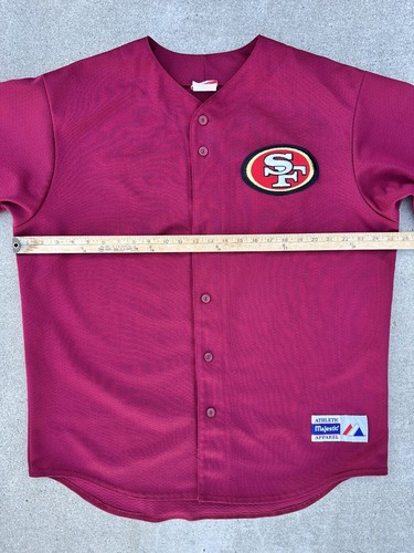 Vintage Majestic NFL SF 49ers Baseball Jersey Made In USA Mens XL - Picture 8 of 9