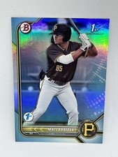 2022 Bowman 1st Edition MATT FRAIZER Pirates Sky Blue Foil Parallel 1st #BPPF-91