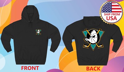 Vêtement Film Hockey Noir T-shirt Homme Mighty Ducks Anaheim - Taille S à 3XL, Coton, Neuf Avec étiquette Hook Super Nintendo