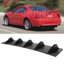 For Ford Mustang GT Rear Diffuser Shark Fins Bumper Lip Splitter Spoiler Kit