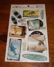Karen Foster Design Cardstock Sticker Sheet ~ Water Sports.