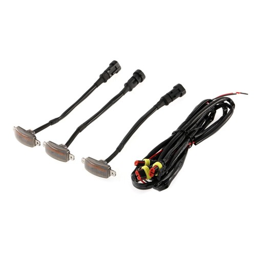 Luz de parrilla delantera LED ahumada de 3 piezas para Jeep Wrangler JL 2018-2022 Gladiator JT - Imagen 7 de 12