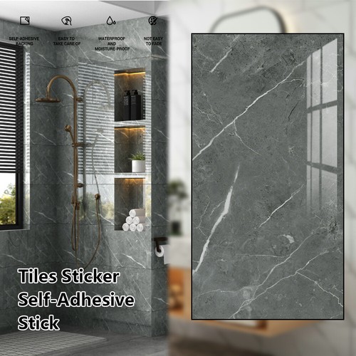 10 Pack SelfAdhesive Marble Tiles Sticker Stick On Wall Floor Kitchen