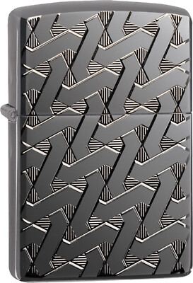 Zippo Feuerzeug Black Ice Armor Case ''Geometric Wave'' - Zippo Sturmfeuerzeug