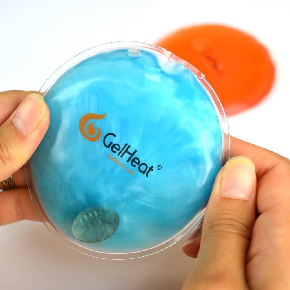 Pack of 5 GelHeat Instant Hand Warmers Round Reusable Gel Click Heat