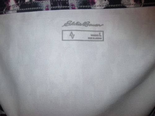 Top Eddie Bauer púrpura gráfico para mujer pecho L 40 capucha cuello sin mangas 101-34620 - Imagen 5 de 7