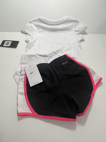 Size 6 NIKE AUTHENTIC GIRLS ORIGINAL BRAND NEW 2Pc TEE & SHORTS SET - Picture 5 of 5