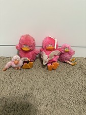 Vintage 1980s Russ Berrie Lester the Loony Bird plush Lot Of 4