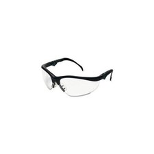 MCR Safety KD310 Wraparound Safety Glasses Black Clear Lens