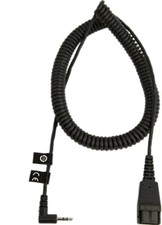Jabra Quick Disconnect QD to 2.5 mm Jack Coiled Cord, 2 Meter 8800-01-46 NEW