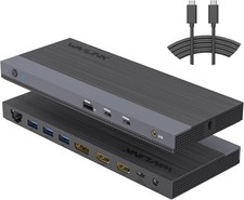 WAVLINK USB C Docking Station Dual Monitor Triple Display USB Type C to Dual ...